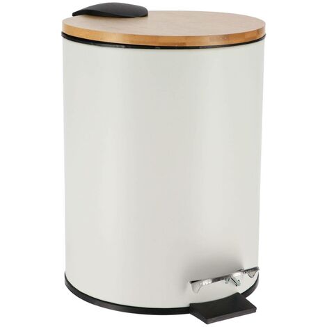 Cestino in metallo da 2,5 l con freno a caduta - bambù bianco - Tendance