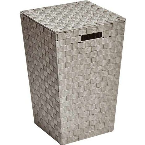 Cestino da bucato svasato in poliestere - taupe - Tendance