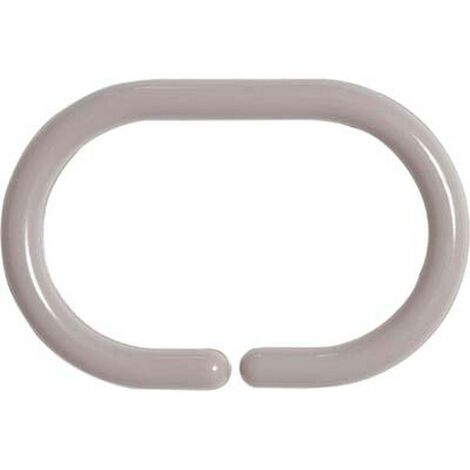 Set di 12 anelli per tende da doccia DROP bianchi Spirella