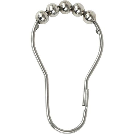 Set di 12 anelli per doccia in acciaio inox - cromo - Tendance