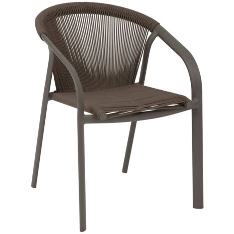 Sedia Da Giardino Impilabile Hespéride Axant – Alluminio Wengé E Pralina, 2,2 Kg