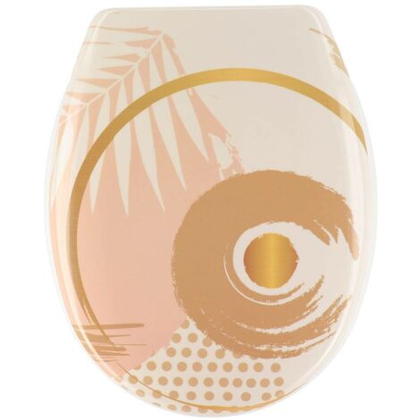 Sedile Per Wc In Mdf Da 18 Pollici Con Rivestimento Stampato E Chiusure In Plastica - Medina