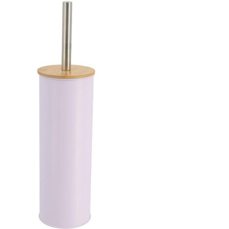 Bidone Svasato In Metallo Tendance Con Coperchio In Bambù - 5 Litri, Colore Taupe, Per Cucina E Ambiente