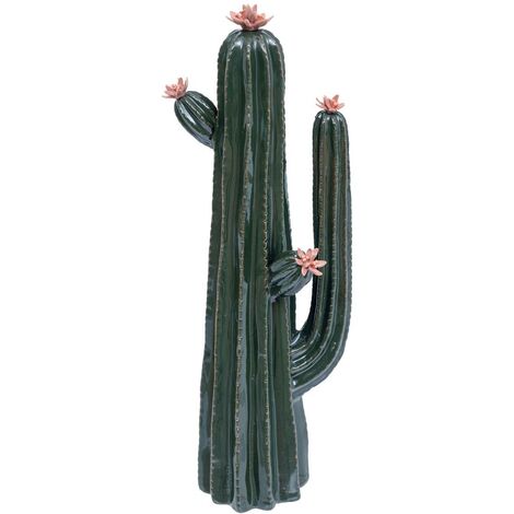 Cactus panama esotico h.40cm in ceramica verde prateria - Atmosphera créateur d'intérieur
