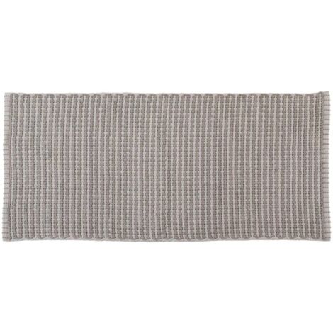 Tappeto in poliestere e cotone intrecciato 50x120 cm - taupe - Tendance