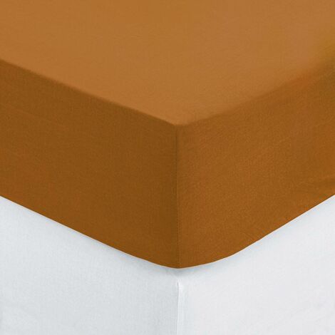 Lenzuolo teso carina in cotone 140x190cm senape - Atmosphera créateur d'intérieur