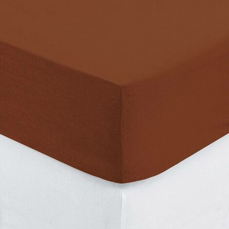 Lenzuolo teso carina in cotone 90x190cm rosa terracotta - Atmosphera créateur d'intérieur