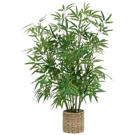 Bambù artificiale in vaso naturale h100cm verde - Atmosphera créateur d'intérieur