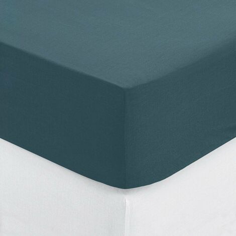 Lenzuolo teso carina in cotone 90x190cm blu tempesta - Atmosphera créateur d'intérieur