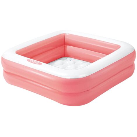 Piscina per bambini quadrata imbottita - Rosa - Intex