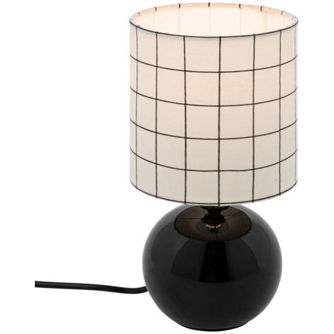 Lampada in ceramica timéo motivo nero h25cm - Atmosphera créateur d'intérieur