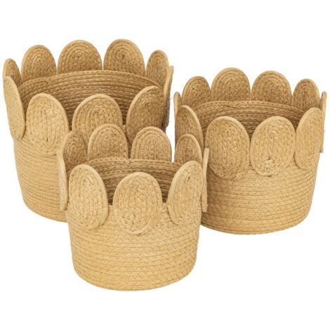 Set di 3 cesti rotondi da sogno inuit l22 26 29cm - Atmosphera créateur d'intérieur (1/4)