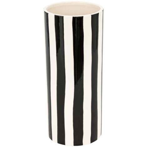 Vaso in ceramica edric black & white h30cm - Atmosphera créateur d'intérieur