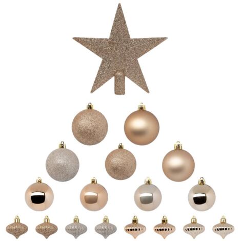 Kit di 18 ornamenti natalizi beige - Atmosphera créateur d'intérieur