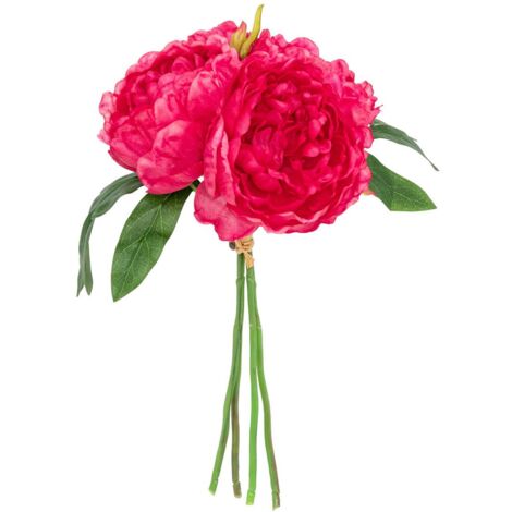 Bouquet di 4 peonie artificiali bely rose h31cm - Atmosphera créateur d'intérieur
