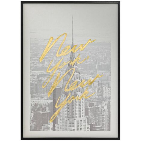 Déco murale Ginko métal doré 50x100cm - Atmosphera créateur d'intérieur