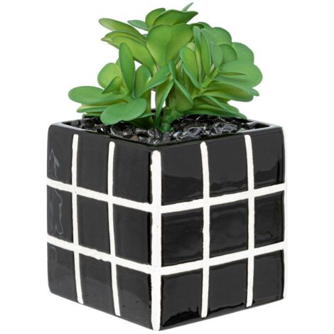 Orchidea Artificiale In Vaso Di Ceramica Nera - Altezza 53 Cm - Foto 7