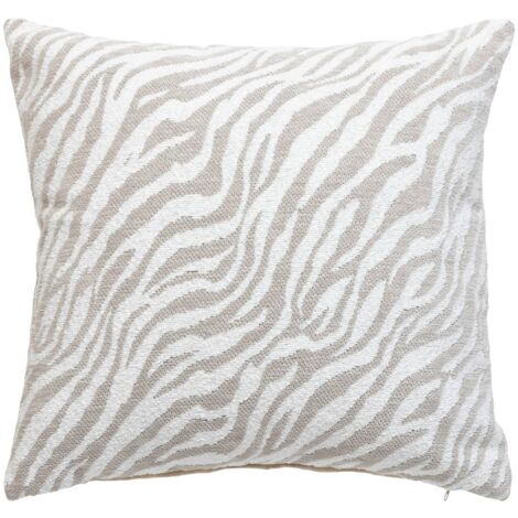 Copricuscino jeni ciniglia beige lino 40x40cm - Atmosphera créateur d'intérieur