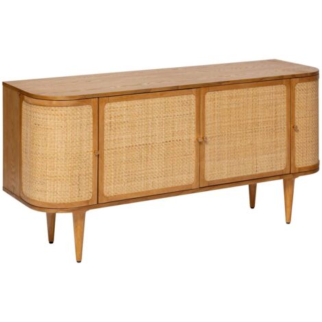 Credenza kisco hevea rattan 4 ante 150x75cm - Atmosphera créateur d'intérieur (1/5)