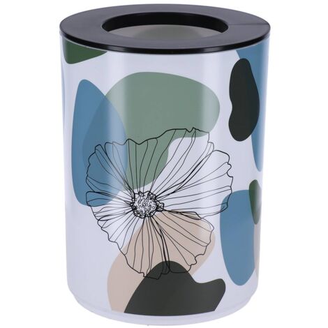 Cestino in pp stampato con coperchio 5l - fiori - Tendance
