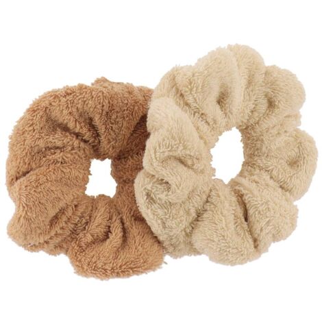 Set di 2 scrunchies in velluto di cotone - caramello naturale - Tendance (1/2)