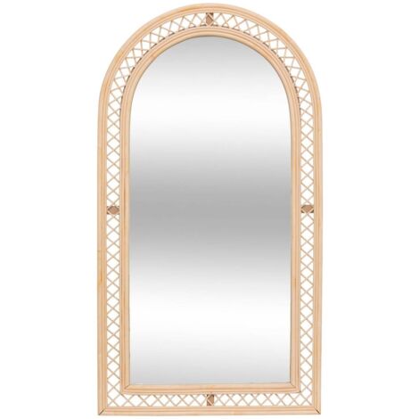 Specchio ad arco anahi in rattan marrone 87x47cm - Atmosphera créateur d'intérieur
