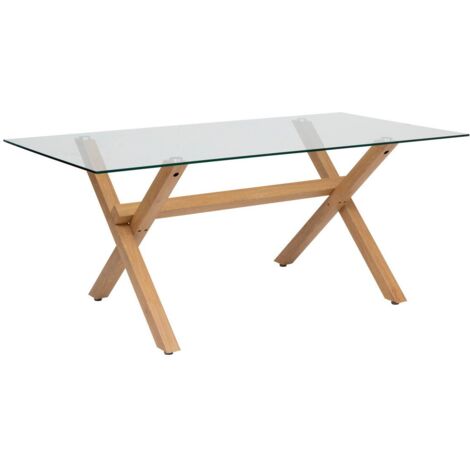 Tavolo da pranzo marrone jorel 180x90x74,5 cm - Atmosphera créateur d'intérieur (1/5)