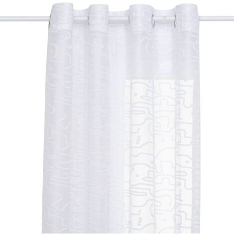Tenda a fiori lazi bianca 140x240cm - Atmosphera créateur d'intérieur (1/3)