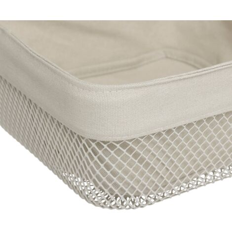 Cestino Per Pane In Metallo Con Coperchio In Acrilico E Base In Bambù, 39x28,5x18 Cm