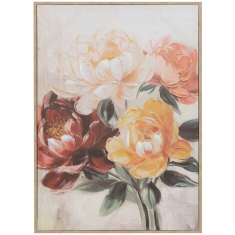 Atmosphera - Tela incorniciata Foglie d oro 58x58cm