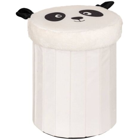 Panda pieghevole andy bianco e nero per bambini d30x36cm - Atmosphera créateur d'intérieur