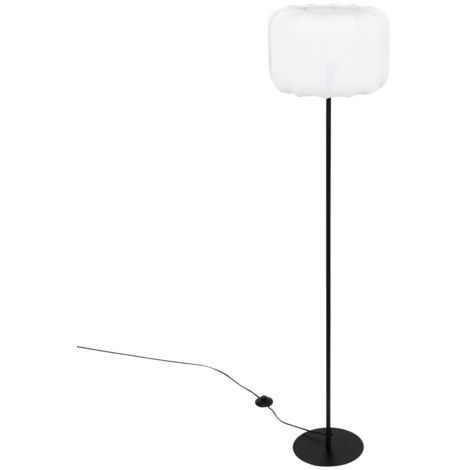 Lampada da terra tobie in cotone bianco e nero h150cm - Atmosphera