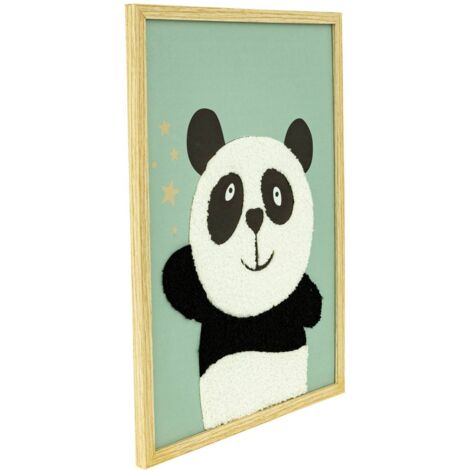 Panda stampato su tela con cornice andy 30x40cm - Atmosphera créateur d'intérieur (1/3)
