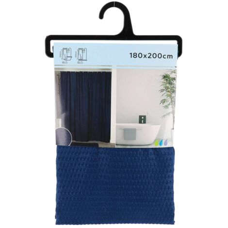 Dsnyu Tenda per camera da letto, 48 x 72 tenda da doccia in tessuto bianco blu, geometria in marmo astratto poliestere impermeabile tenda da doccia lunga