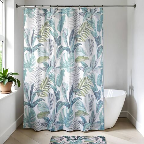 Tenda Doccia Antimuffa - 120x200cm - Cubo In Poliestere - Anelli Inclusi - Tenda Doccia - Tenda - Foto 5