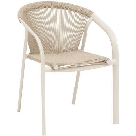 Hespéride - Poltrona da giardino impilabile essentia in lino e argilla, in alluminio verniciato con polveri epossidiche | Leroy Merlin