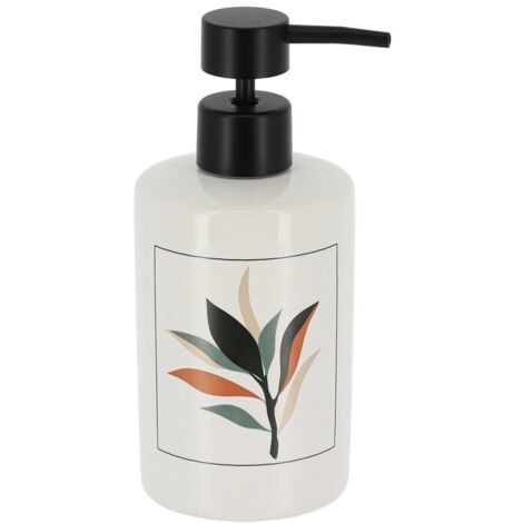 Dispenser di sapone stampato rotondo dolomite 320 ml - bucolico - Tendance (1/3)