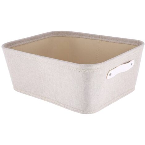 Tavolino poliestere + eva l31,5xp39xh15 cm - beige - Tendance (1/3)