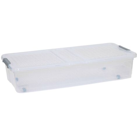 Punemi Set di 3 contenitori portaoggetti sottoletto impilabili, con