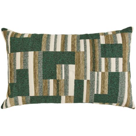 ATMOSPHERA Cuscino In Cotone Anjali 40x40 Cm - Blu Egeo - Decorazione Per Interni, Morbido E Resistente