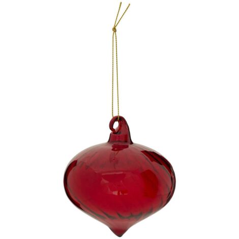 Palla Natalizia Bianca e Rossa D.20 cm