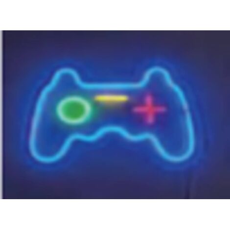Tubo neon a led da parete manette blu l 41cm - Atmosphera créateur d'intérieur (1/5)