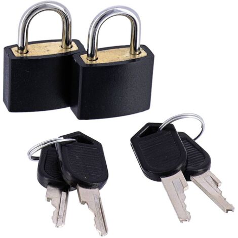 Set di 2 lucchetti a chiave - nero - Tendance (1/2)