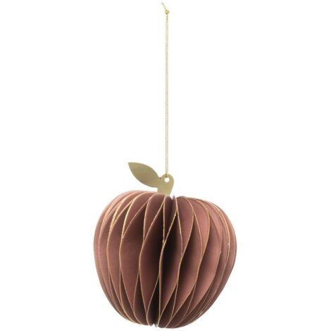 Decorazione per albero di natale mela marrone oro 10cm - Atmosphera créateur d'intérieur (1/2)