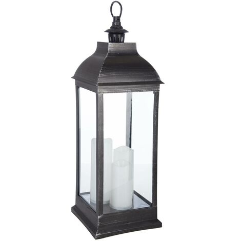 Lanterna LED antica nera H71cm - Atmosphera créateur d'intérieur