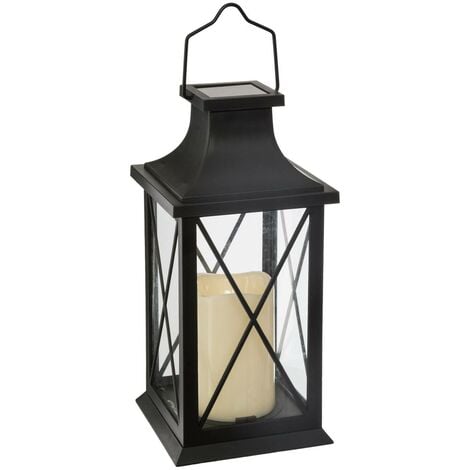 Lanterna solare nera H28cm - Atmosphera créateur d'intérieur
