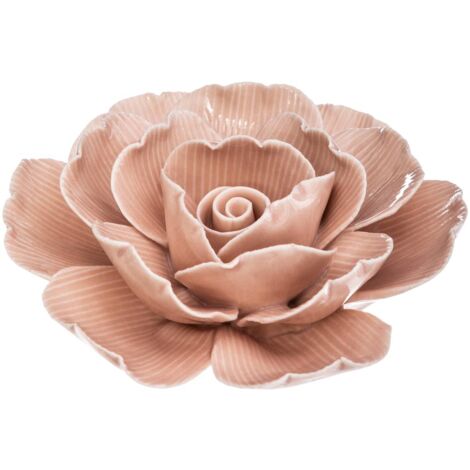 Fiore di poesia D.10cm in ceramica - Rosa pallido - Atmosphera créateur d'intérieur