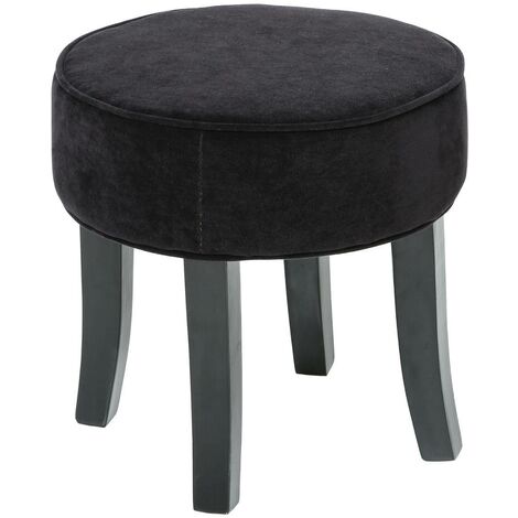 Sgabello Adriel in velluto nero - Atmosphera créateur d'intérieur