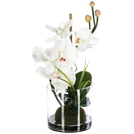Homescapes Bouquet di fiori artificiali Gigli e rose, set da 2
