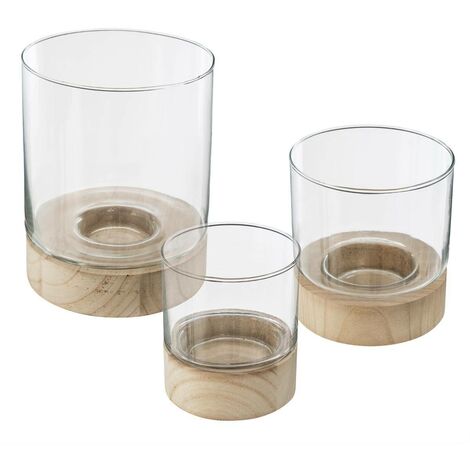 Set di 3 portacandele in vetro Summer D10 13 16cm - Atmosphera créateur d'intérieur (1/4)